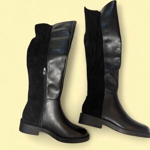 DV Dolce Vita Panna Knee-High Boots Black Wide Calf 6.5 NWT